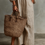 Carmen | Dlhé šaty z bavlny a ľanu s off-the-shoulder dizajnom