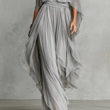 Elena | Off-Shoulder Chiffonová tielko a súprava nohavíc