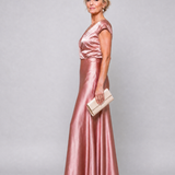 Samouse | Maxikleid s prekladaným vrchom a krátkymi rukávmi
