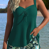 Laluna® | Tankini Prúžkované s Dvojdielnymi Plážovými Plavkami