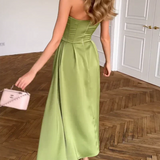 Liora | Elegantné Midi Šaty Bez Ramienok