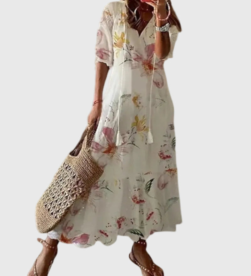Ramona | Boho Vintage Letné Maxi Šaty