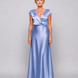 Samouse | Maxikleid s prekladaným vrchom a krátkymi rukávmi
