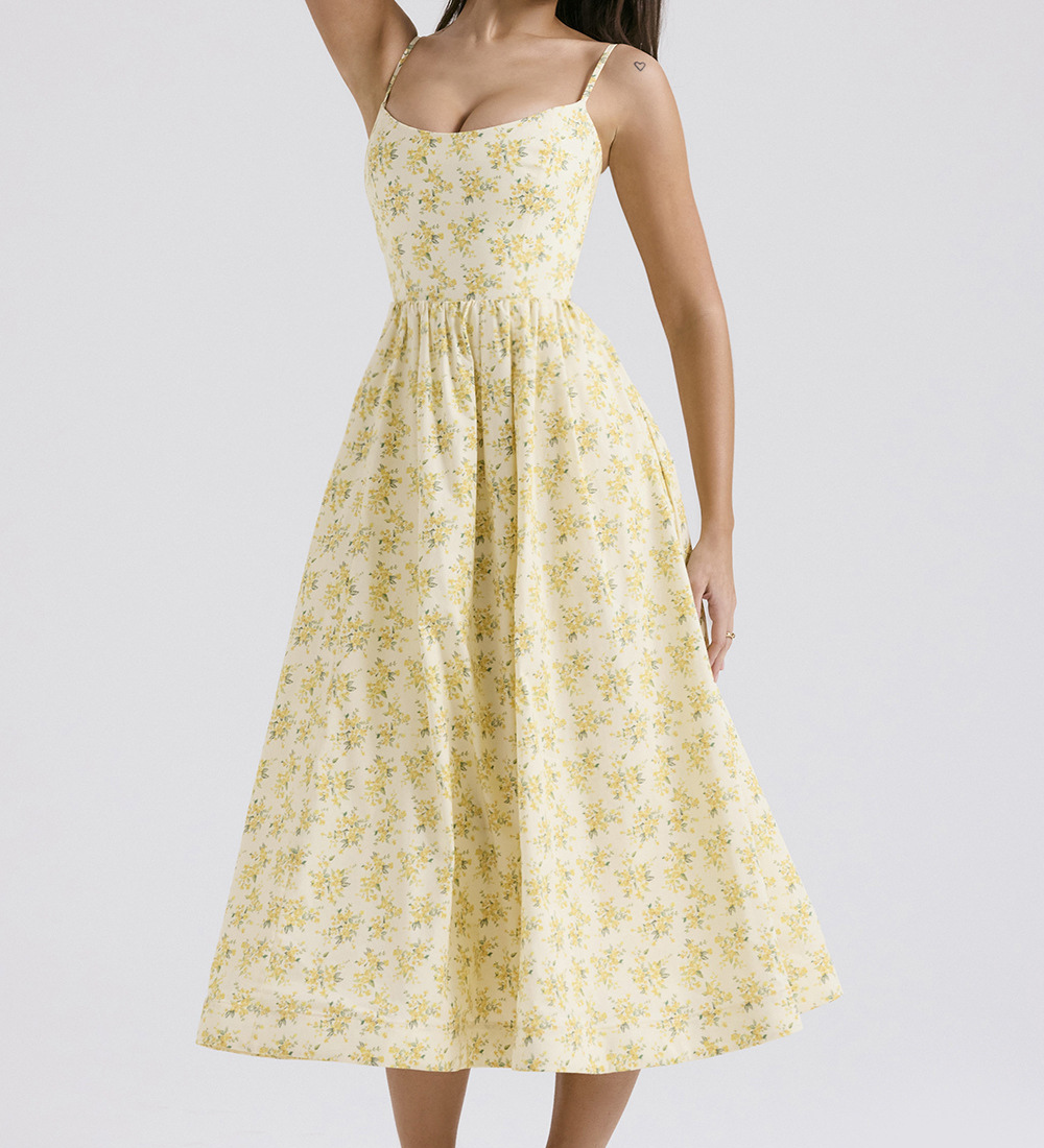 ESTELLE | Elegantné letné midi šaty s korzetovým strihom