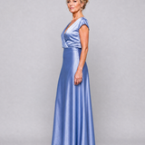 Samouse | Maxikleid s prekladaným vrchom a krátkymi rukávmi