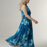 Sylin | Zbieraná halter midi šaty