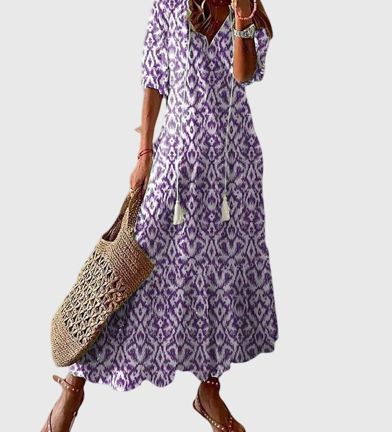 Ramona | Boho Vintage Letné Maxi Šaty