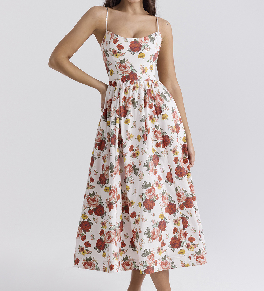 ESTELLE | Elegantné letné midi šaty s korzetovým strihom