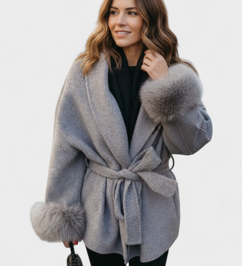 Dagmar™ | Elegantný kabát s ekologickou kožušinou