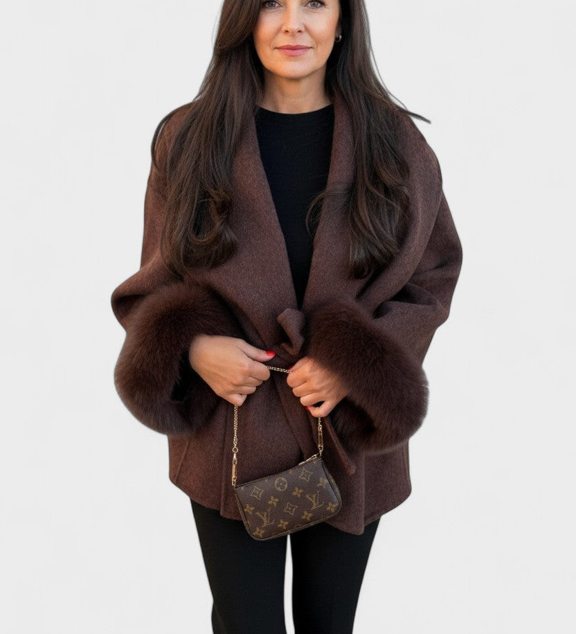 Dagmar™ | Elegantný kabát s ekologickou kožušinou