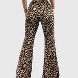 Gitte | Bootcut nohavice s leopardím vzorom