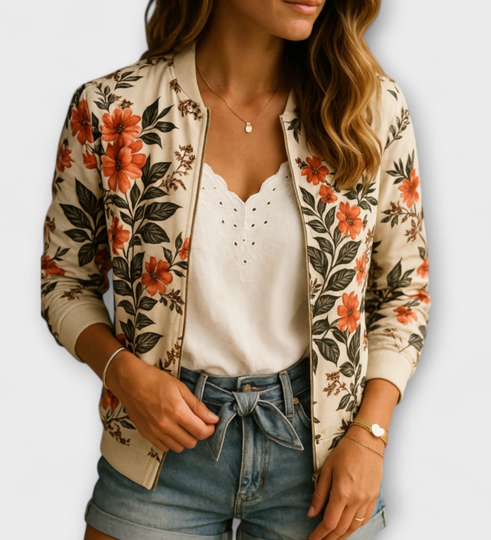 Henriette | Casaco bomber com flores