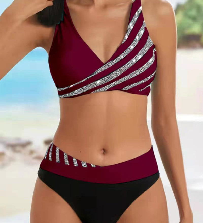 Mona - Tlačené bikini v teplých farbách