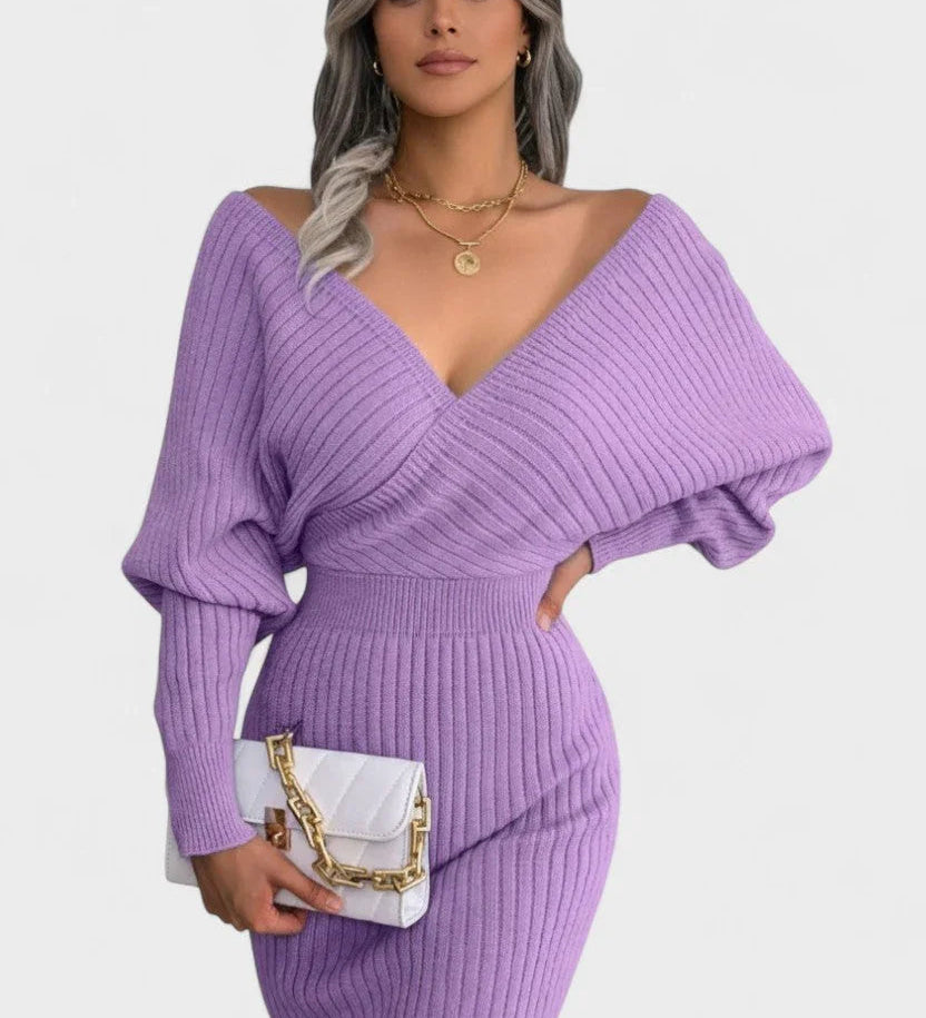 Klara  | Elegantné šaty typu envelope s výstrihom do V