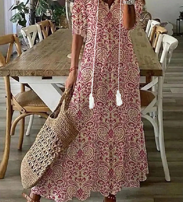 Ramona | Boho Vintage Letné Maxi Šaty