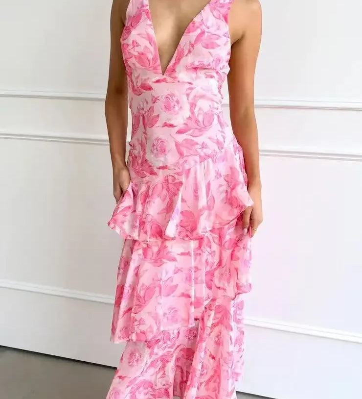 Lisa | Elegantné midi šaty s kvetinovým vzorom