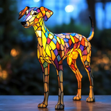 Sklenená Lampa inšpirovaná Whippetom