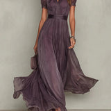 Ashley | Elegante vintage maxi šaty z gázy
