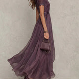 Ashley | Elegante vintage maxi šaty z gázy