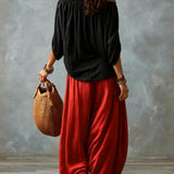 Marisol | Off-Shoulder Crop Top a Set Laternenhosen - Zmes viskózy
