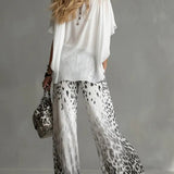 PENELOPE | KOMPLET BOHO CHIC S TOPOM A ANIMALIER NÁDHERNÝMI NOHAVIČKAMI