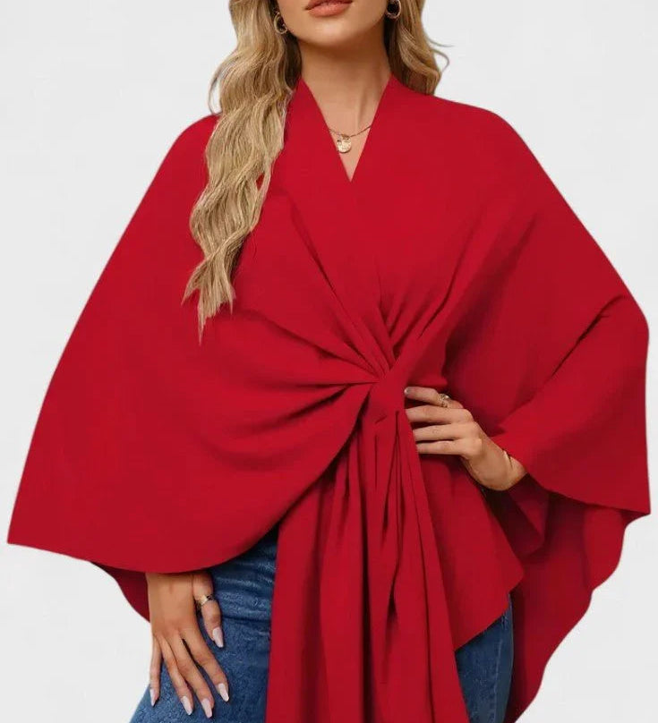 Yvette | Elegantné drapované pončo