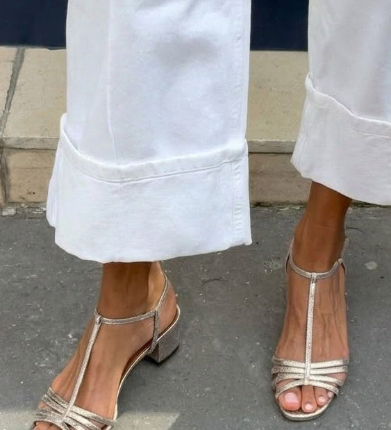 Allegra | Zlatožlté sandále každodennej elegancie