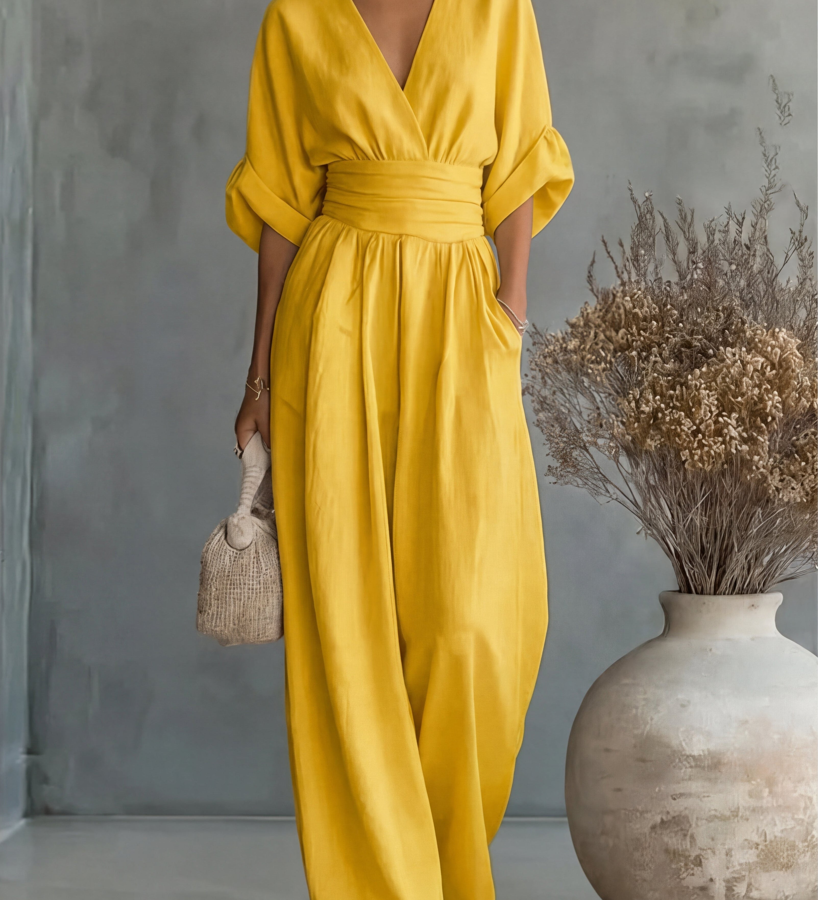 Chiara | Dlhý voľný overal s potlačou