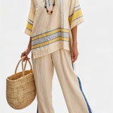 Marcella - Žltá súprava a široké nohavice