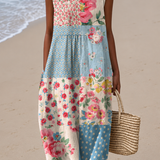 Anna™ Midi Patchwork Šaty