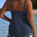 Laluna® | Tankini Prúžkované s Dvojdielnymi Plážovými Plavkami
