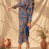 Celeste | Midi šaty Eleganza Fiorita
